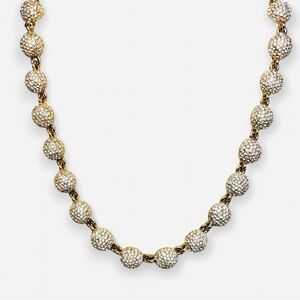 C Wonder by Christian Siriano Pave Ball‎ Chain Gold Necklace 18”